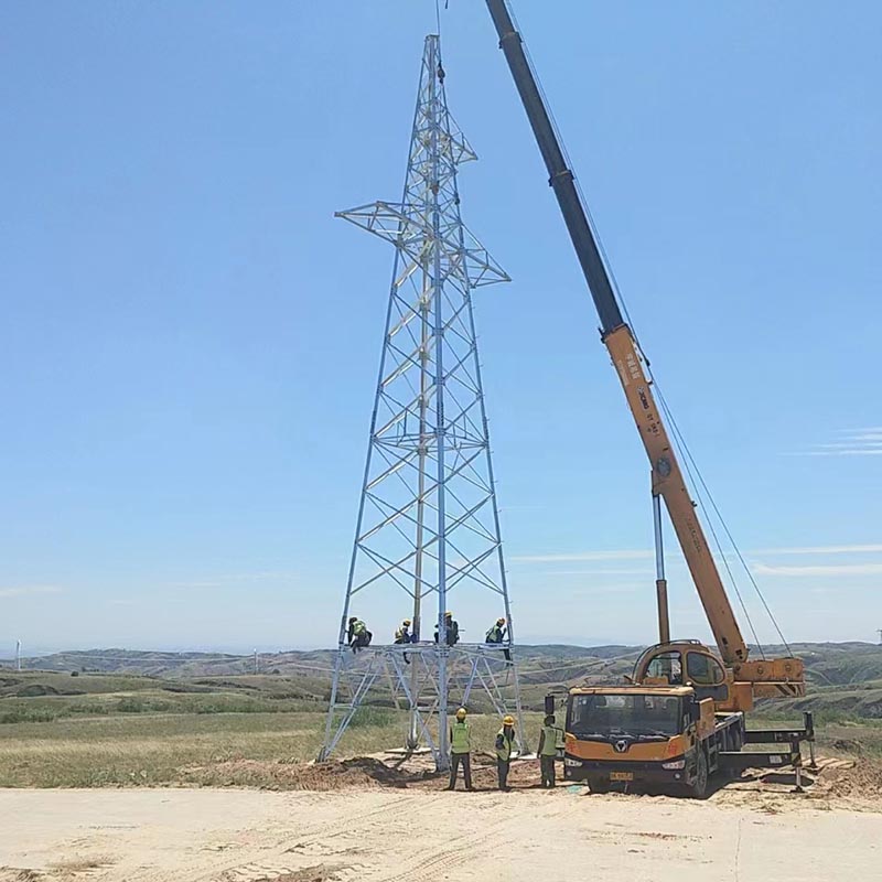 Pozinkovaná veža z oceľových rúr na prenos energie